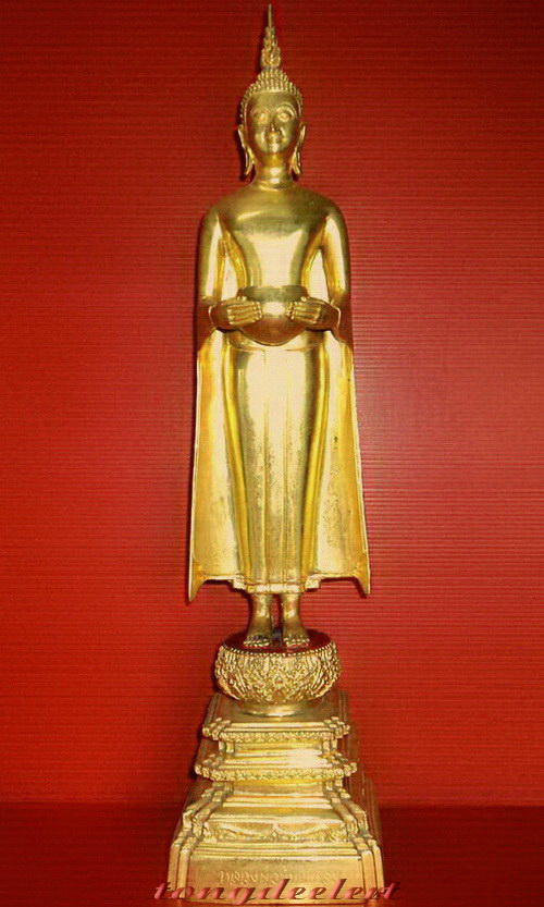 พระบูชาหลวงพ่อบ้านแหลม วัดเพชรสมุทรวรวิหาร กะไหล่ทอง สูง 19 นิ้ว สวยมากค่ะ