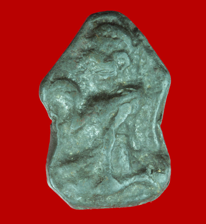 นางกวักเนื้อชินตะกั่ว หลังจาร พระครูใบฎีกาเกลี้ยง วัดสุทัศฯ 