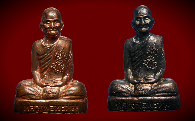 หล่อปั้มหลวงพ่อ พรหม งานต้มยา 100 ปี จำนวน 2 องค์ พร้อมกล่องเดิม