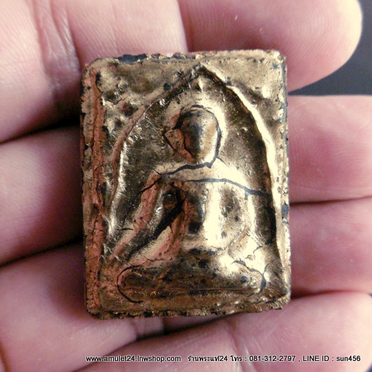 พระเจ้าสิบชาติ พระแผงตัดเดี่ยว กรุวัดกระชาย อยุธยา ปางมารวิชัย ตัดเดี่ยว ลงรักปิดทองเดิมจากกรุ no.3