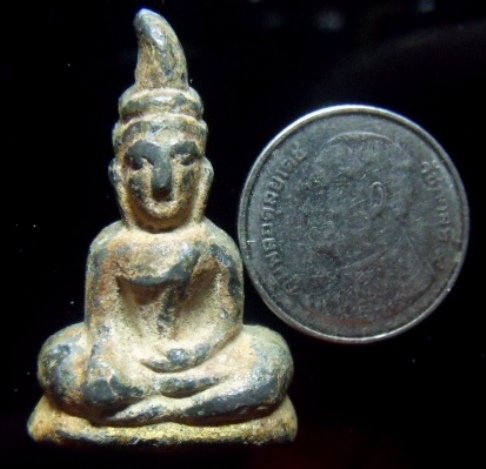 **วัดใจ**พระท่ากระดานเนื้อชินตะกั่วปิดทอง มีคราบสนิม ไม่ทราบรุ่น**เชิญชมครับ
