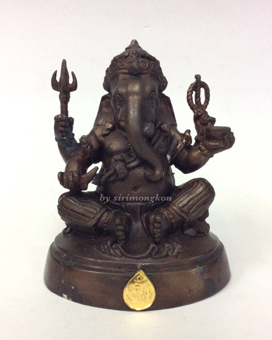 พระพิฆเนศ กรมศิลปากร ปี50 ขนาดบูชา หน้าตัก 3นิ้ว"ใต้ฐาน อุดพระพิฆเนศ เนื้อผงว่านสีดำ ปี50" No.3435