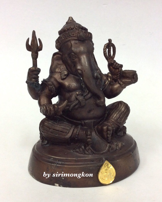 พระพิฆเนศ กรมศิลปากร ปี50 ขนาดบูชา หน้าตัก 3นิ้ว"ใต้ฐาน อุดพระพิฆเนศ เนื้อผงว่านสีดำ ปี50" No.3435