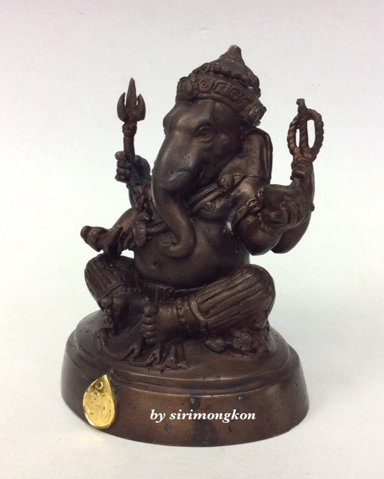 พระพิฆเนศ กรมศิลปากร ปี50 ขนาดบูชา หน้าตัก 3นิ้ว"ใต้ฐาน อุดพระพิฆเนศ เนื้อผงว่านสีดำ ปี50" No.3435