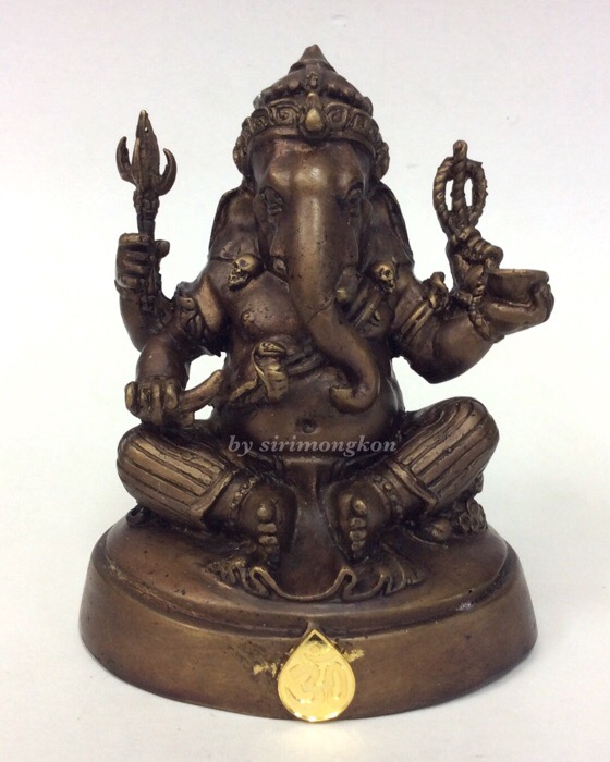 พระพิฆเนศ กรมศิลปากร ปี50 ขนาดบูชา หน้าตัก 3นิ้ว"ใต้ฐาน อุดพระพิฆเนศ เนื้อผงว่านสีแดง ปี50" No.2402