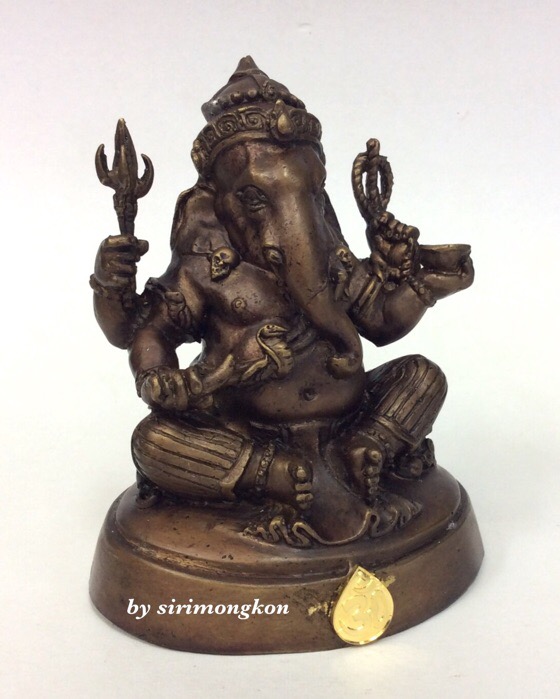 พระพิฆเนศ กรมศิลปากร ปี50 ขนาดบูชา หน้าตัก 3นิ้ว"ใต้ฐาน อุดพระพิฆเนศ เนื้อผงว่านสีแดง ปี50" No.2402