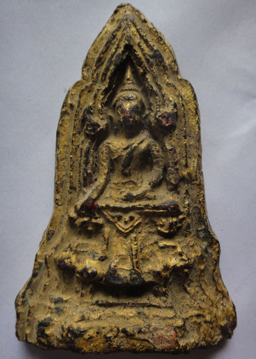 โคนสมอ ปางมาวิชัย เนื้อดินลงรักปิดทองล่องชาด เนื้อจัด ดูง่าย ราคาหลักร้อยปลายๆเองครับ