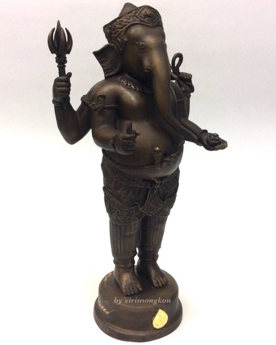 พระพิฆเนศ ปางยืนประทานพร รุ่น 100 ปี กรมศิลปากร ขนาดบูชา สูง 10.5 นิ้ว เนื้อโลหะผสม No.468