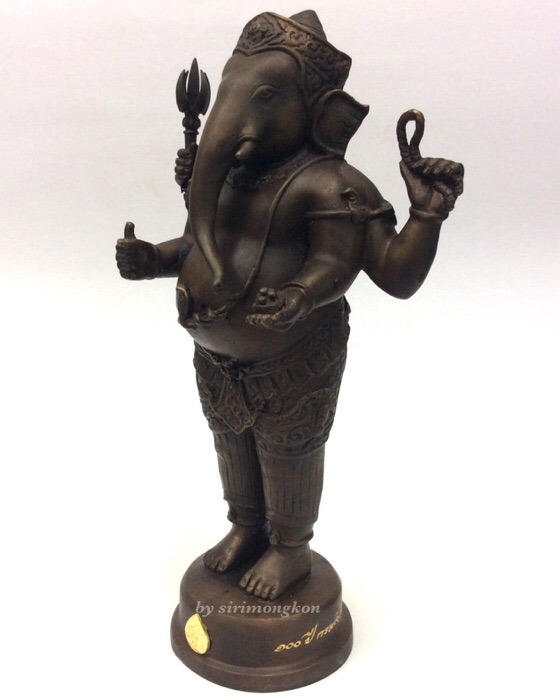 พระพิฆเนศ ปางยืนประทานพร รุ่น 100 ปี กรมศิลปากร ขนาดบูชา สูง 10.5 นิ้ว เนื้อโลหะผสม No.468