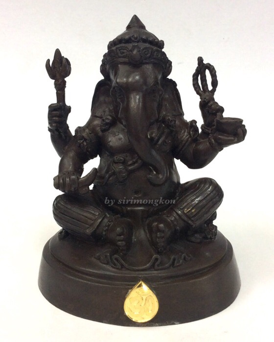 พระพิฆเนศ กรมศิลปากร ปี50 ขนาดบูชา หน้าตัก 3นิ้ว"ใต้ฐาน อุดพระพิฆเนศ เนื้อผงว่านสีม่วง ปี50" No.4860