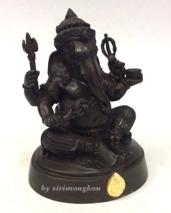 พระพิฆเนศ กรมศิลปากร ปี50 ขนาดบูชา หน้าตัก 3นิ้ว"ใต้ฐาน อุดพระพิฆเนศ เนื้อผงว่านสีม่วง ปี50" No.4860