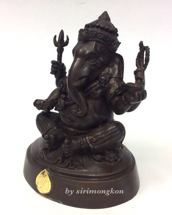 พระพิฆเนศ กรมศิลปากร ปี50 ขนาดบูชา หน้าตัก 3นิ้ว"ใต้ฐาน อุดพระพิฆเนศ เนื้อผงว่านสีม่วง ปี50" No.4860