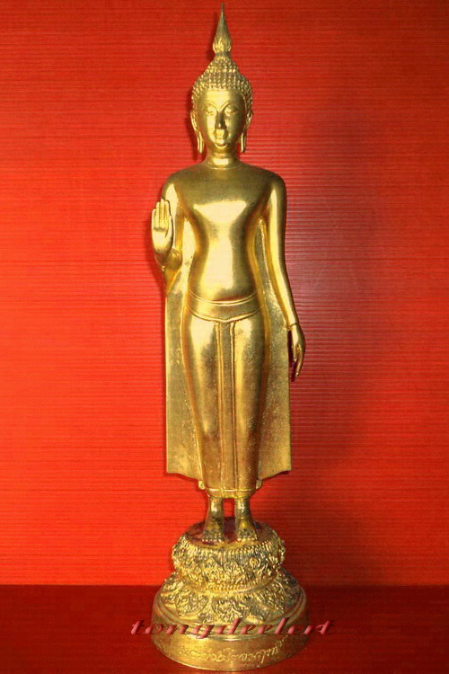 พระบูชาพระร่วงโรจนฤทธิ์ วัดพระปฐมเจดีย์ รุ่น 84 ปี กะไหล่ทองค่ะ