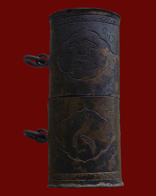 + 900 + ตลับตระกรุดเงิน งานเก่า งานโบราณ นน.9.37 กรัม