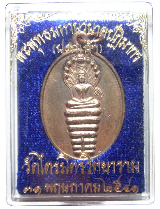เหรียญนาคปรก เจ้าคุณธงชัย วัดไตรมิตร ปี2541 เนื้อทองแดง กล่องเดิมๆ สภาพสวย มีโค๊ตครับผม