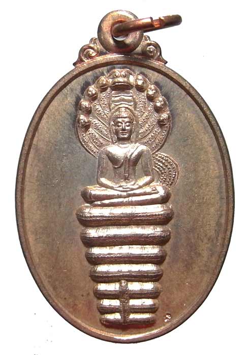 เหรียญนาคปรก เจ้าคุณธงชัย วัดไตรมิตร ปี2541 เนื้อทองแดง กล่องเดิมๆ สภาพสวย มีโค๊ตครับผม