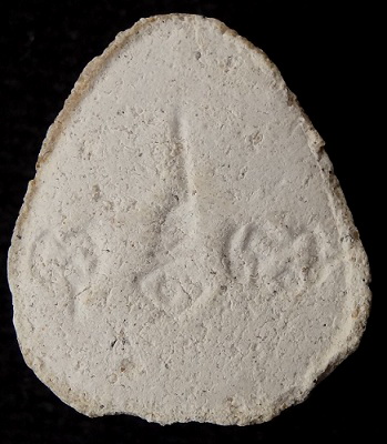 พระปิดตามหาเสน่ห์ หลังยันต์พุทโธ เนื้อเกสรออกเหลือง