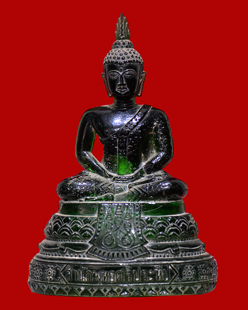 พระบูชา5นิ้ว พระแก้วมรกต พิธี25 พุทธศตวรรษ เนื้อสีเขียว สำนักพุทธศรีประทีป ทรงพระเจริญพิธีเสาร์ห้า