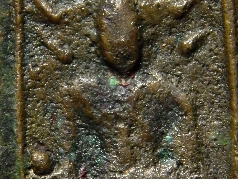 หลวงพ่อศรีสวรรค์ (วัดหัวเมือง) เหรียญหล่อ รุ่นแรก หลังเรียบ 