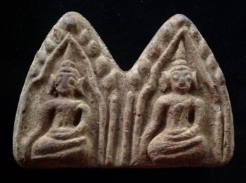พระ ขุนแผน บ้านกร่าง คู่เล็ก (ย้อนยุค) วัดบ้านกร่าง จ. สุพรรณบุรี กล่องเดิม