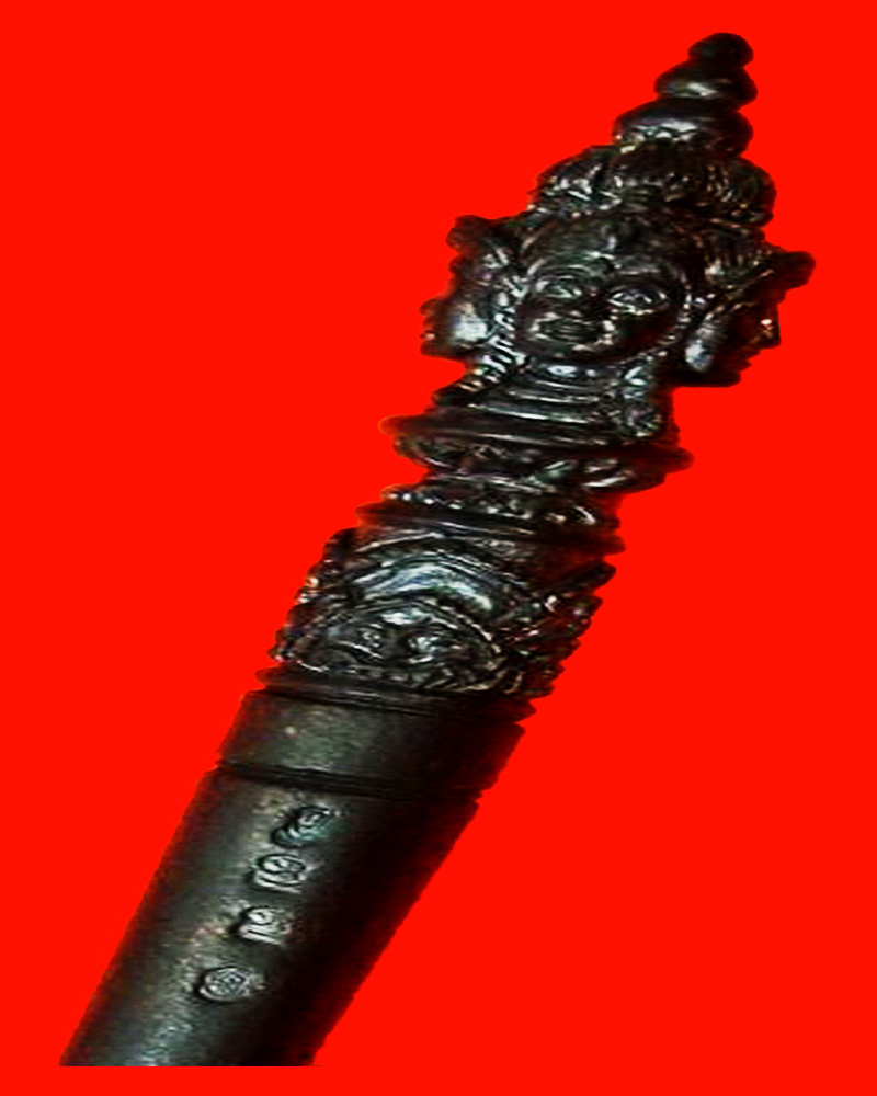 ไม้ครูจตุรภักตร์พรหมา เนื้อนวะโลหะ หลวงปู่หมุน วัดบ้านจาน รุ่นอายุยืน หมุนโชค