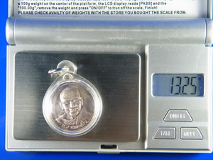 (เนื้อเงิน) เหรียญกลม เนื้อเงิน หลวงพ่อเปิ่น รุ่นสร้างเขื่อน ปี 39 ออกวัดบางพัง นนทบุรี 