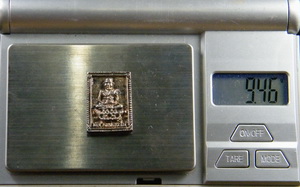 (เคาะเดียว) เหรียญ เนื้อเงิน หลวงพ่อเปิ่น วัดบางพระ นั่งเสือ หลังยันต์ ออกวัดทับไทร จันทรบุรี