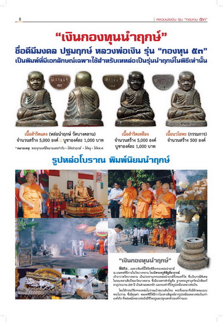 หล่อนำฤกษ์ กรรมการ เนื้อนวะโลหะ หลวงพ่อเงิน กองทุน ๕๓ เบอร์ ๓๐๓