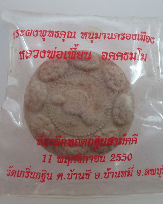  20 บ.พระผงพุทธคุณหนุมานครองเมือง หลวงพ่อเพี้ยน วัดเกริ่นกฐิน