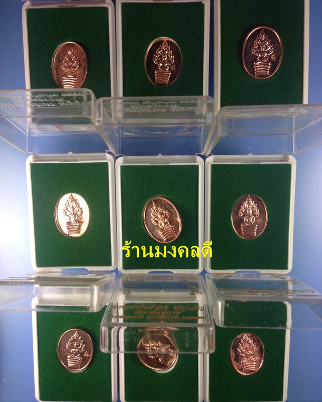 เหรียญพระนาคปรกไตรมาส 51 พิมพ์เล็ก หลวงพ่อสาคร เนื้อทองแดง ตอกโค๊ด นะ จำนวน 9 เหรียญ 