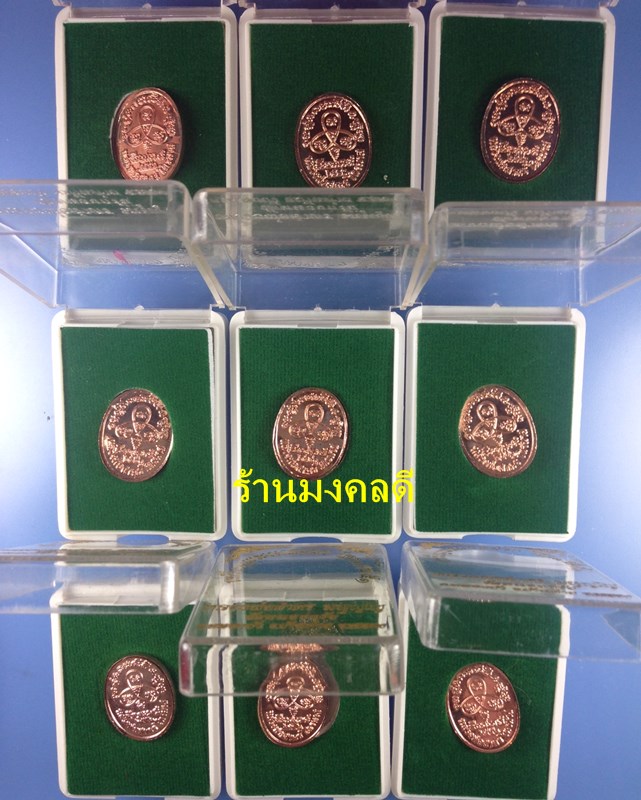 เหรียญพระนาคปรกไตรมาส 51 พิมพ์เล็ก หลวงพ่อสาคร เนื้อทองแดง ตอกโค๊ด นะ จำนวน 9 เหรียญ 