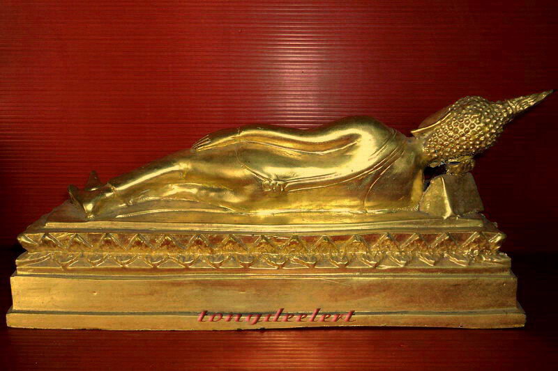 พระบูชาปางไสยาสน์(พระประจำวันอังคาร) ปิดทอง ตามุก สวยมากค่ะ