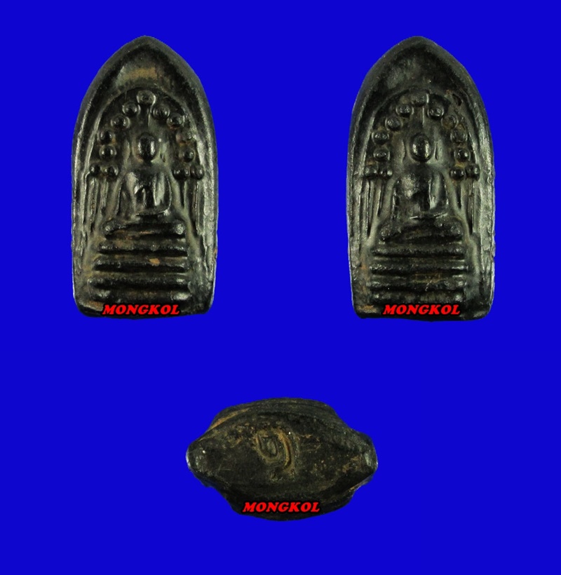 พระกริ่งคลองตะเคียนวัดประดู่ทรงธรรม พิมพ์สองหน้า เนื้อดินผสมผงใบลาน จ.อยุธยา