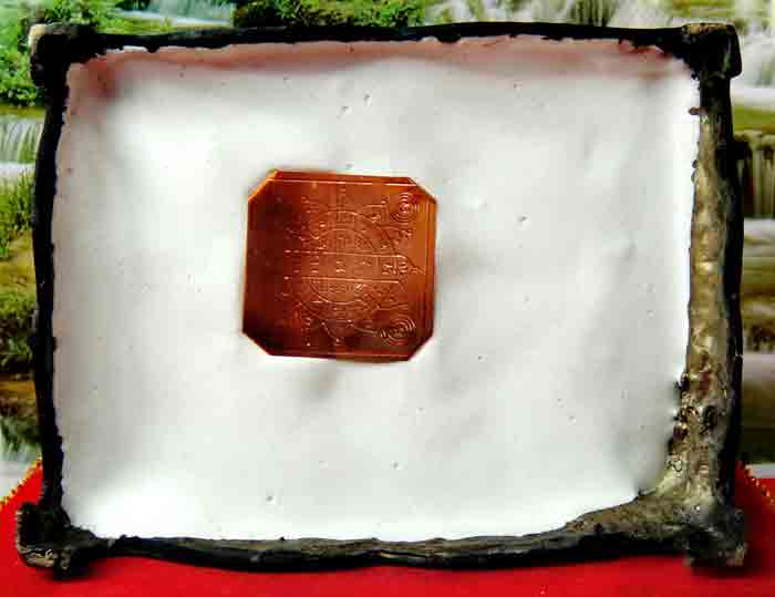 ***หลวงพ่อเงินเนื้อทองเหลืองรมดำ ขนาดหน้าตัก 5 นิ้ว ฐาน 4.5 x 6 นิ้ว สูง 7.5 นิ้ว ใต้ฐานอุดแผ่นยันต์