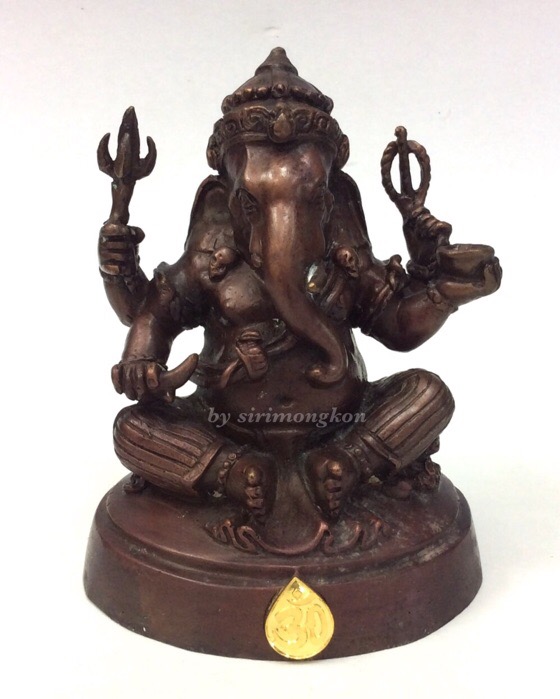 พระพิฆเนศ กรมศิลปากร ปี50 ขนาดบูชา หน้าตัก 3 นิ้ว "ใต้ฐาน อุดพระพิฆเนศ เนื้อผงว่านก้นครก ปี50"