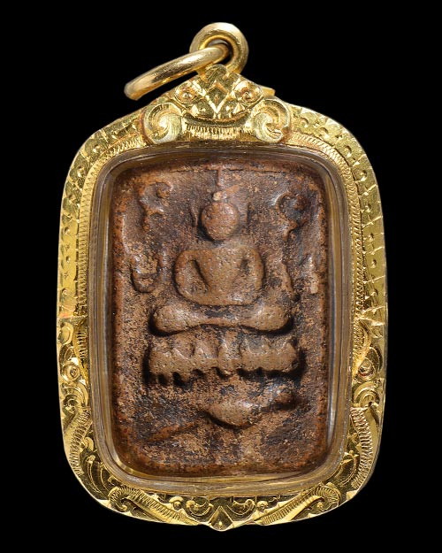 พระขี่นก บัวฟันปลา หลวงพ่อปาน วัดบางนมโค จ.อยุธยา 2460 สภาพสวย พระเด้งเด้ง ยันต์เด้งเด้ง+เลี่ยมทอง