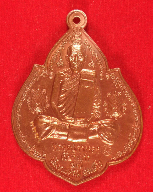 หลวงปู่กาหลงเขี้ยวแก้ว วัดเขาแหลม เหรียญนารายณ์พลิกแผ่นดิน เนื้อทองแดง ตอกโค๊ด รันno.2880 