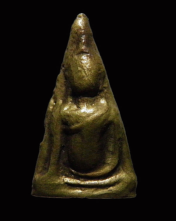 พระล่อโบราณพิมพ์สมเด็จนางพญา อาจารย์เชื้อ วัดสะพานสูง กรุงเทพฯ เนื้อทองผสมฉนวนพระกริ่งวัดสุทัศน์ ปี 