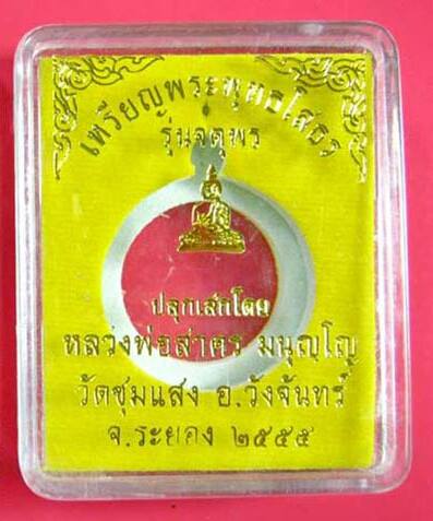 เหรียญหลวงพ่อโสธร  หลวงพ่อสาครปลุกเสกเดี่ยว ออกวัดชุมแสง ปี 2555 จ.ระยอง เนื้อทองแดงมันปู เลข  564