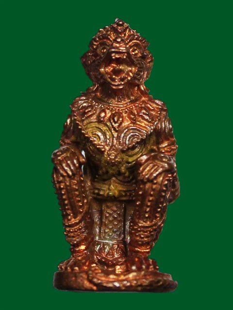 เคาะเดียวแดง หนุมานมหาปราบไตรจักร หลวงพ่อสาคร วัดหนองกรับ เนื้อทองแดง