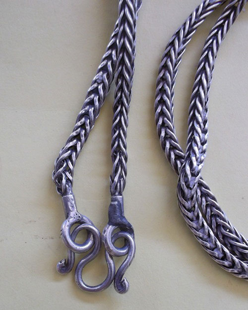 สร้อยคอเงิน มือ 2 ลายกระดูกงู