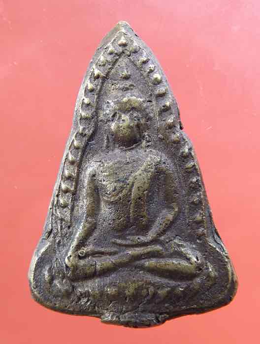 พระพุทธชินราช หลวงพ่อเงิน วัดดอนยายหอม พิมพ์เข่าจม(เข่าราบ)พร้อมตลับเงิน