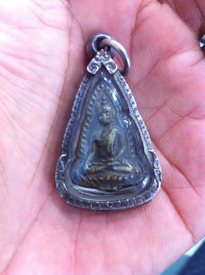 พระพุทธชินราช หลวงพ่อเงิน วัดดอนยายหอม พิมพ์เข่าจม(เข่าราบ)พร้อมตลับเงิน