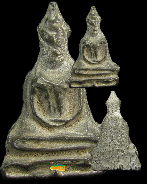 พระกรุวัดเพชร พิมพ์ปางสมาธิ เนื้อชินเงิน องค์ที่2