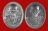 เหรียญรูปไข่ รุ่นบารมี ๘๑ หลวงพ่อเกษม เขมโก ลำปาง ปี ๒๕๓๕  2 เหรียญ 1