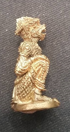 หนุมานมหาปราบไตรจักร  เนื้อปรอกลูกปืน   เคาะเดียวปิด 