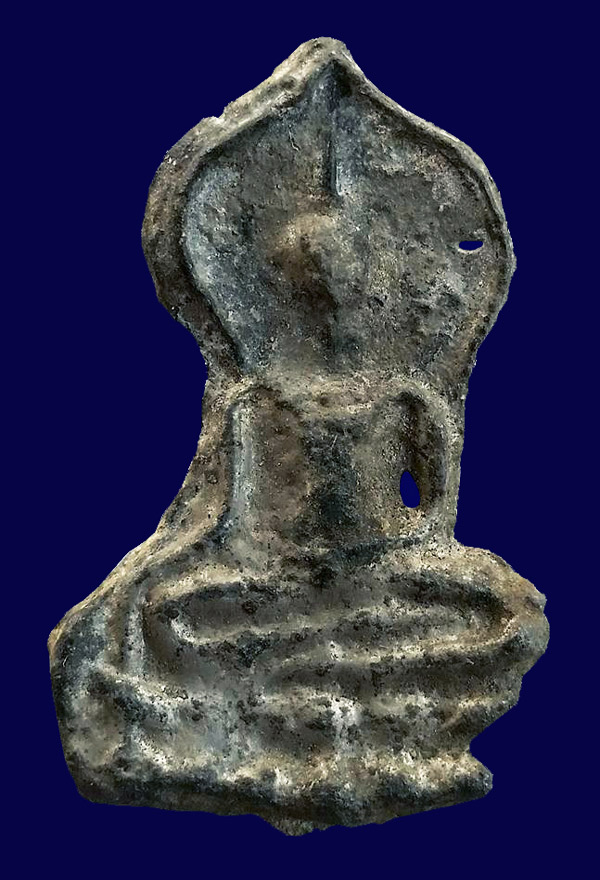 พระขุนแผนใบพุทธา กรุวัดราชบูรณะ เนื้อชินเงิน