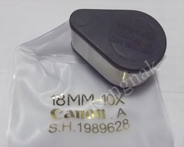 กล้องส่องพระCANON.A 18MM-10X S.H. สีเทาขาว หายาก เลนส์achromatic 3ชั้นเคลือบผิวม่วง ของใหม่