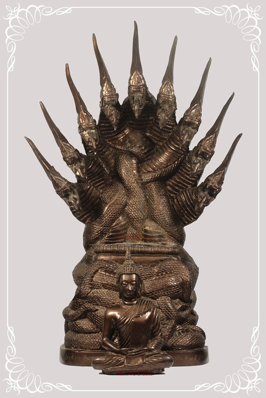 พระบูชานาคปรกหลวงปู่คำสิงห์ สุภัทโธ วัดสิงหารินทาราม อ.บึงโขงหลง จ.หนองคาย ปี 2540