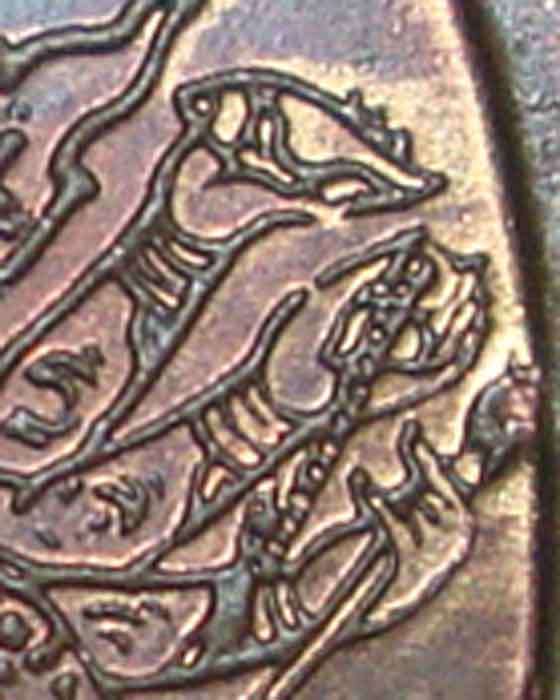 เหรียญมนต์พระกาฬ ทองแดงผิวไฟ หลวงปู่หมุน วัดบ้านจาน 2543